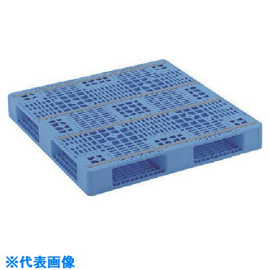 ■サンコー プラスチックパレット 810040 R4-1010-2青 SK81004001(2175340)[送料別途見積り][法人・事業所限定][外直送]