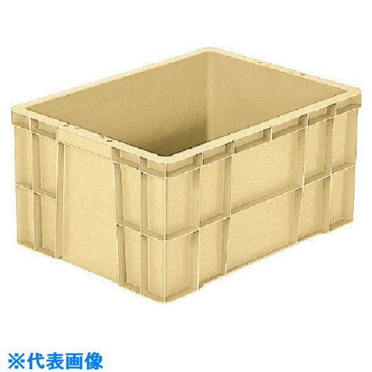 ■サンコー ボックス型コンテナー 206100 サンボックス #64 61.4L クリーム クリーム SK64(C)(2178092)[送料別途お見積り][法人限定][外直送]