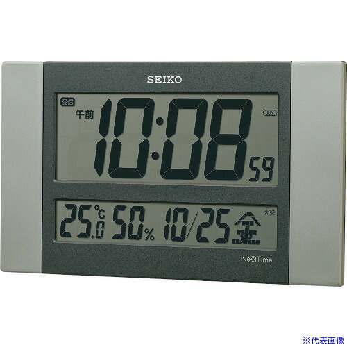 ■SEIKO 電波時計 セイコーネクスタイム ZS451S 銀色 150×260×26mm ZS451S(2208600)