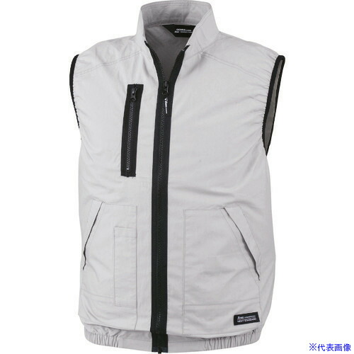 ■XEBEC 空調服ベストXE98019－22－4L シルバーグレー XE98019224L(2272376)[送料別途お見積り][法人限定][掲外取寄]