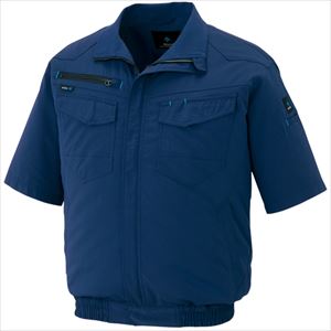 ■アイトス 空調服用半袖ブルゾン(空調服TM) ネイビー S AZ2998008S(2287623)[送料別途見積り][法人・事業所限定][掲外取寄]