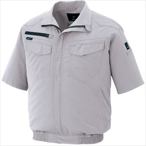 ■アイトス 空調服用半袖ブルゾン(空調服TM) シルバーグレー 3L AZ29980033L(2287666)[送料別途見積り][法人・事業所限定][掲外取寄]