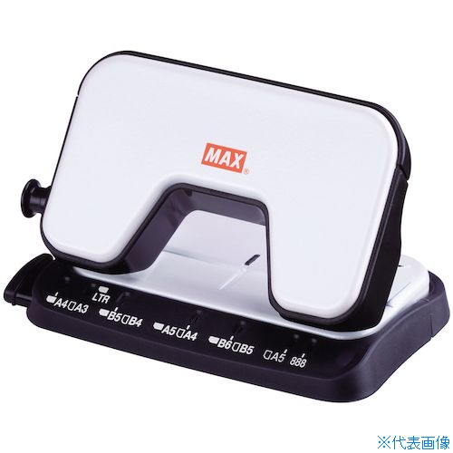 ■MAX 軽あけパンチ スクーバ(穴あけ15枚)ホワイト DP90126(2290052)×10[送料別途お見積り][法人限定][掲外取寄]