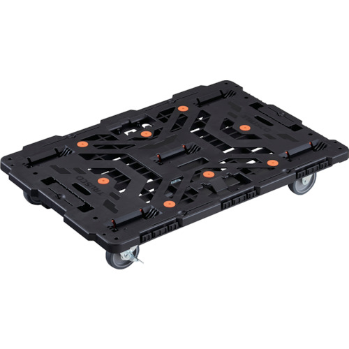 ■TRUSCO 連結式樹脂製平台車 ビートル 900X600 自在3輪 内2輪ストッパー付 BT900J3S2E100(2360496)|ファーストFACTORY