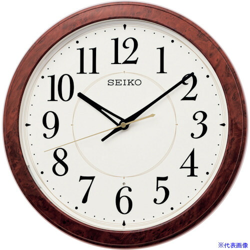 ■SEIKO 自動点灯電波掛時計 KX259B(2389830)[送料別途お見積り][法人限定][外直送]