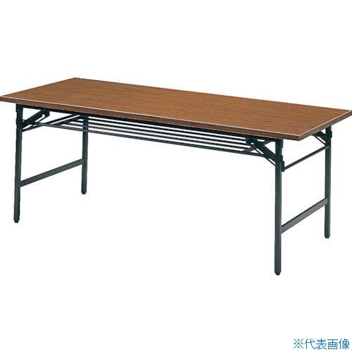 ■TRUSCO 折りたたみ会議テーブル 1500X600XH700 チーク 1560(2417561)[法人限定][直送元]｜ファーストFACTORY