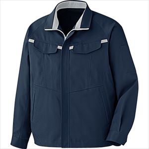 ■ミドリ安全 ベルデクセルフレックス 男女共用 ブルゾン VE667上 ネイビー&times;シルバーグレー LL VE667UELL(2475864)[送料別途お見積り][法人限定][掲外取寄]｜ファーストFACTORY