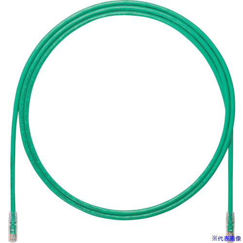 ■PANDUIT カテゴリ6A UTPパッチコード 24AWG単線 ケーブル径:Φ6.4mm 7m 緑 UTP6AX7MGR UTP6AX7MGR(2494047)×10[送料別途お見積り][法人限定][掲外取寄]