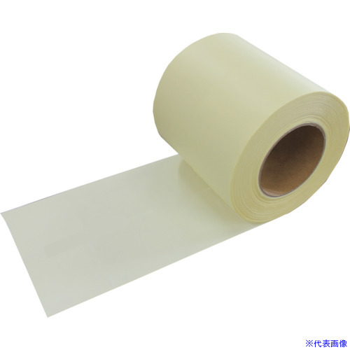 ■菊地 不燃認定両面塩ビコーティングテ-プ(半透明)140mm×18m TSTFRECT14018HCL(2498147)[送料別途お見積り][法人限定][外直送]