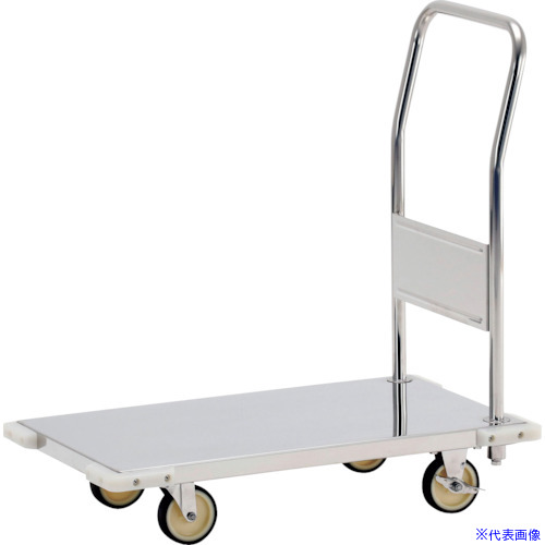 ■テックサス 軽荷重用台車(コンパクト台車) 900X600 SUSφ100ウレタン車 CLB9060ST(2522577)[法人限定][直送元]｜ファーストFACTORY