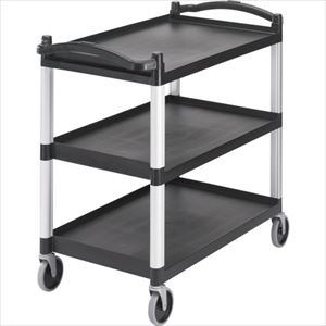 ■CAMBRO 大型サービスカートKDブラック BC340KD110(2534319)[送料別途見積り][法人・事業所限定][外直送]