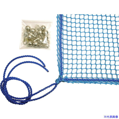 ■まつうら ネットと鈴のW効果 鈴付き盗難防止ネット 約1.8×2.7m 青 NETBELL1827BLUE(2545370)[送料別途お見積り][法人限定][外直送]