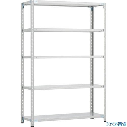 ■TRUSCO CB型セミボルトレス軽中量棚 1500X600XH1800 5段 WG色 CB6565WG(2545655)[法人限定][直送元]