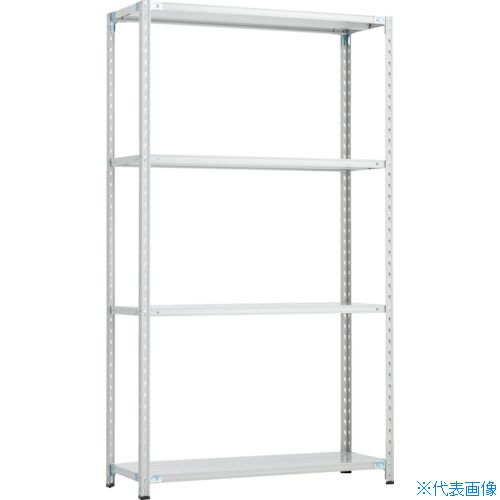 ■TRUSCO CB型セミボルトレス軽中量棚 1200X300XH21004段 WG色 CB7434WG(2547157)[法人限定][直送元]