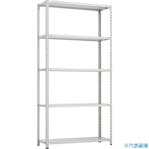 ■TRUSCO CB型セミボルトレス軽中量棚 1200X300XH2400 5段 WG色 CB8435WG(2547168)[法人限定][直送元]｜ファーストFACTORY