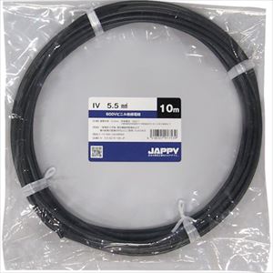 ■JAPPY ビニル絶縁電線 100M IV5.5SQBLK100MJP(2570426)[送料別途お見積り][法人限定][掲外取寄]