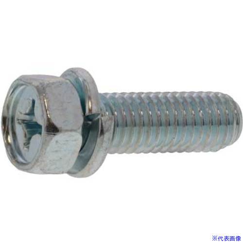 ■SUNCO 組込みねじ (+)小形アプセットP＝2(鉄(または標準)・クローム) M8×16(300本入) 100001K20080016006(2583172)[送料別途お見積り][法人限定][掲外取寄]