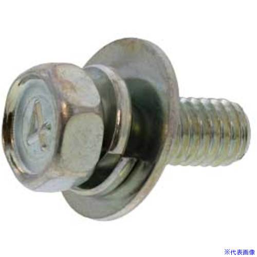 ■SUNCO 組込みねじ 4マークアプセットPD＝3(鉄(または標準)・BC(黒クロメート)) M6×20(500本入) 100040090060020010(2597316)[送料別途お見積り][法人限定][掲外取寄]