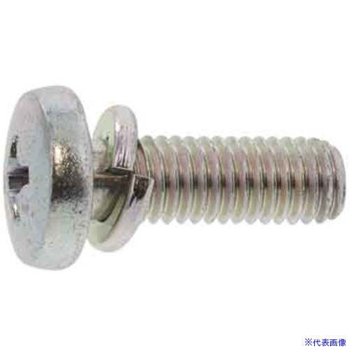 ■SUNCO 組込みねじ (+)バインドP＝2(鉄(または標準)・三価ホワイト) M5×8(800本入) 100004020050008003(2602137)[送料別途お見積り][法人限定][掲外取寄]