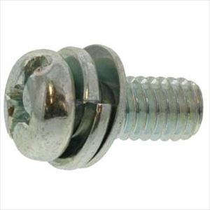■SUNCO 組込みねじ (+-)ナベP＝4(鉄(または標準)・三価ホワイト) M3.5×7(2000本入) 100002040035007003(2602160)[送料別途お見積り][法人限定][掲外取寄]