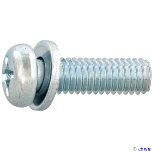 ■SUNCO 組込みねじ (+)ナベIK＝1(黄銅・ニッケル) M2.5×12(2500本入) 100100170025012005(2603775)[送料別途お見積り][法人限定][掲外取寄]