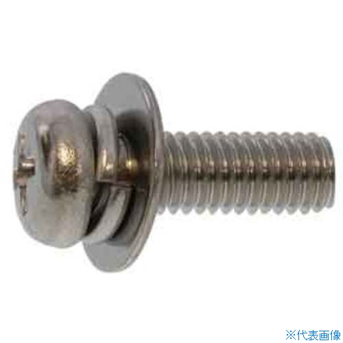 ■SUNCO 組込みねじ (+)ナベP＝3 薄板用(SUS(ステンレス)・生地(または標準)) M6×14(200本入) 1002U0030060014000(2609284)[送料別途お見積り][法人限定][掲外取寄]