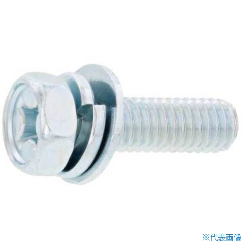 ■SUNCO 組込みねじ (+)アプセットP＝3(鉄(または標準)・三価ブラック) M4×12(800本入) 100001030040012004(2611842)[送料別途お見積り][法人限定][掲外取寄]