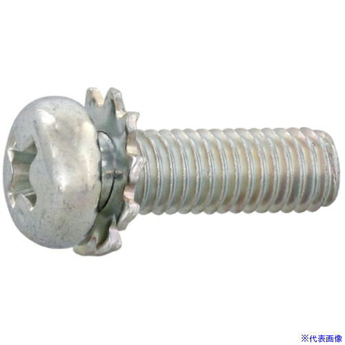 ■SUNCO 組込みねじ (+)ナベLO＝2(鉄(または標準)・クローム) M4×8(1600本入) 100000220040008006(2626065)[送料別途お見積り][法人限定][掲外取寄]