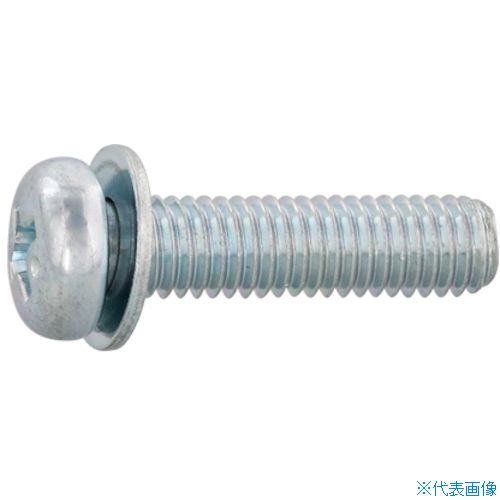 ■SUNCO 組込みねじ (+)ナベPK＝1(鉄(または標準)・ニッケル) M4×10(1500本入) 100000070040010005(2629122)[送料別途お見積り][法人限定][掲外取寄]