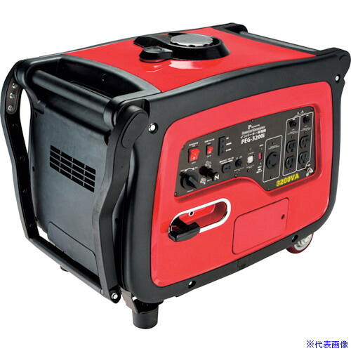 ■リンクサス インバーター発電機ガソリン式3.2KVA LXPEG3200I(2636778)[法人限定][外直送元]