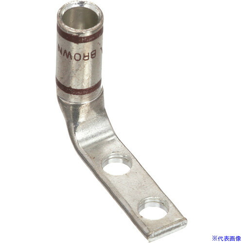 ■PANDUIT 銅製圧縮端子 2穴 幅細取付板 電線サイズ AWG2 取付穴サイズ 6.4mm 取付穴間隔 16mm バレル角度 90度 LCDN2－14AF－Q LCDN214AFQ(2668502)[送料別途お見積り][法人限定][掲外取寄]