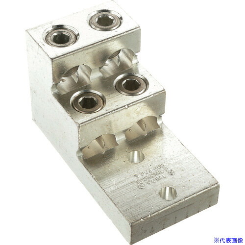 ■PANDUIT アルミ製メカニカルコネクター 2穴垂直方向4バレルラグ 電線サイズAWG2－600kcmil LAM4SB600－38－1Y LAM4SB600381Y(2671735)×2[送料別途お見積り][法人限定][掲外取寄]