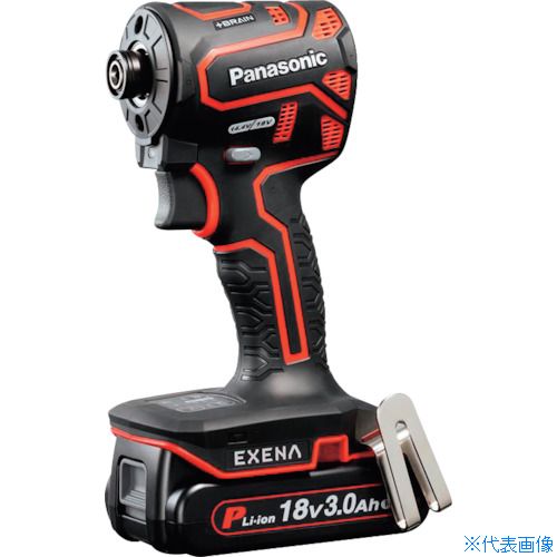 ■EXENA 充電インパクトドライバー 18V3.0Ah電池セット品 赤 EZ1PD1N18DR(2708286)