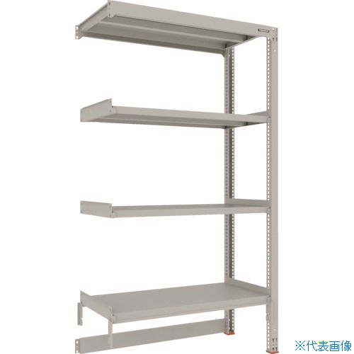 ■TRUSCO スチールラック M3型中量棚 台車天板収納型 W1200XD571XH2100 4段 連結 M3DB7464B(2720935)