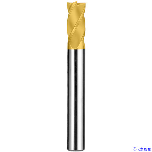 ■京セラ 4枚刃 スクエアエンドミル 標準 ミリ仕様 1M(TiNコーティング) 48515(2730172)[送料別途お見積り][法人限定][掲外取寄]｜ファーストFACTORY