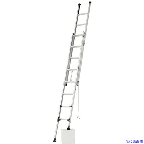 ■タスコ 伸縮脚付2連はしご TA840EA1(2750868)[法人限定][外直送元]