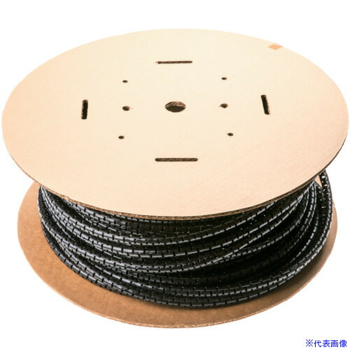 ■PANDUIT 電線保護チューブ スリット型スパイラル パンラップ 束線径18.3Φmm 30m巻き 黒 PW75F－C20 PW75FC20(2953749)