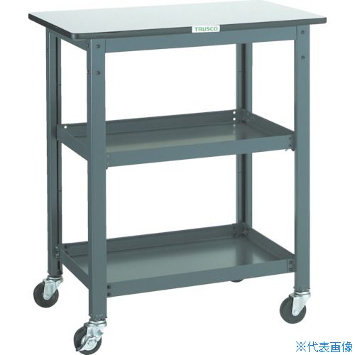 ■TRUSCO WHT型作業台補助テーブルワゴン 600X450XH900 WHT4560H(3012727)[法人限定][直送元]｜ファーストFACTORY