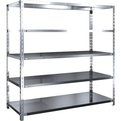 ■TRUSCO ステンレス棚 SUS304製軽量棚 1500XD600XH1500 天地5段 SU35565(3018156)[法人限定][直送元]｜ファーストFACTORY