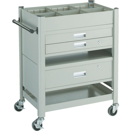 ■TRUSCO コンビネーションワゴン 643X427 引出・仕切板付 TCW81BDE(3047504)