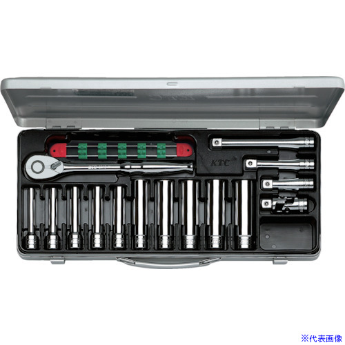 ■KTC 12.7sq.ディープソケットレンチセット[15点] TB4L10X(3073530)｜ファーストFACTORY