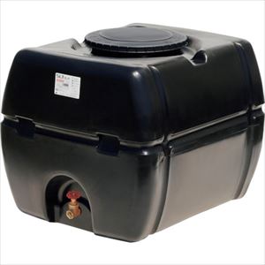 ■SUIKO スーパーローリータンク 600L 黒 直付けスリースバルブ50A付 SLT600BKSV50A(3147036)[法人限定][外直送元]