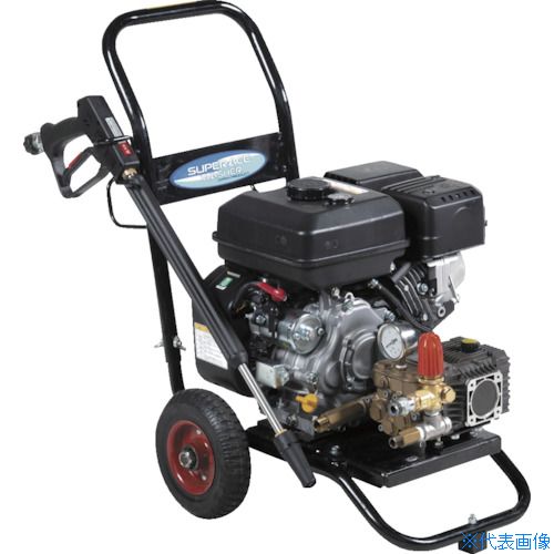 ■スーパー工業 エンジン式高圧洗浄機 SEC－1315－2NE コンパクト&カートタイプ(セル付) SEC13152NE(3157144)