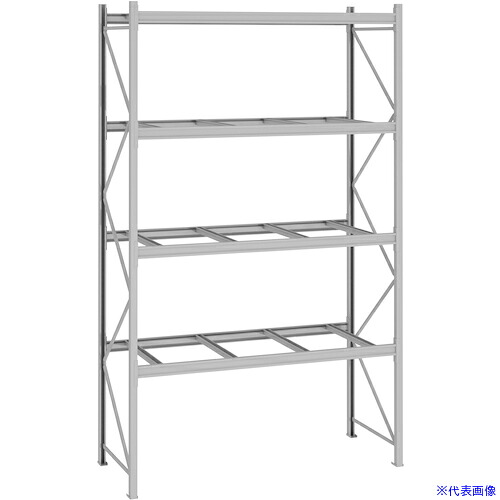 ■NF パレットラック 2ton用単体 奥行1100×高さ5000×有効間口3100mm 最大積載量8000kg P650Z31C114(3192331)[送料別途見積り][法人・事業所限定][外直送]