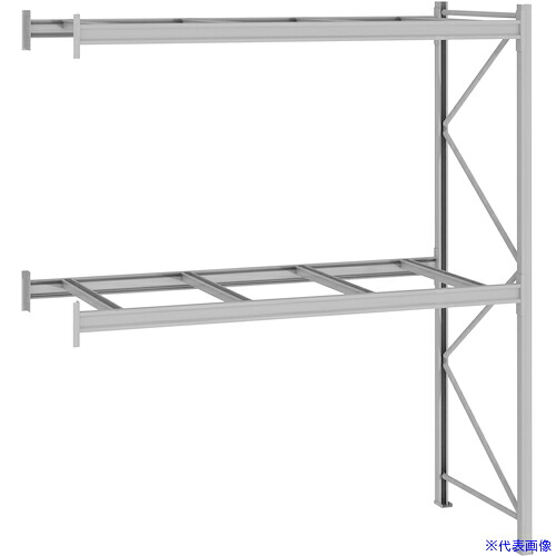 ■NF パレットラック 2ton用連結 奥行900&times;高さ3500&times;有効間口3100mm 最大積載量4000kg P635Y31C092B(3209614)[送料別途見積り][法人・事業所限定][外直送]｜ファーストFACTORY