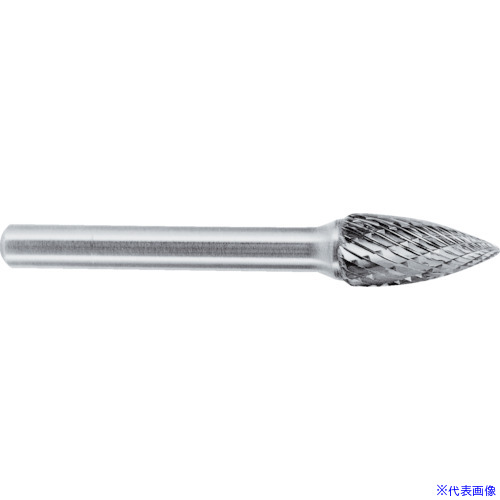 ■スーパー スーパー超硬バー シャンク径6mm(ポイント型)シングルカット(刃径:19.0) SB4C06S(3217086)|ファーストFACTORY