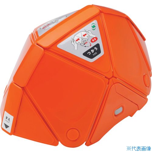 ■ミドリ安全 防災用折りたたみヘルメット フラットメット2 TSC－10N オレンジ TSC10NOR(3238294)