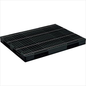 ■サンコー リサイクルプラスチックパレット 817202 D4－115150 SKD4115150BK(3244269)[送料別途お見積り][法人限定][外直送]