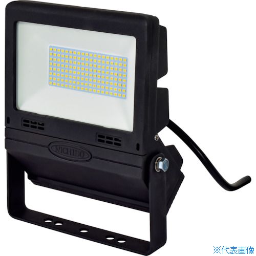 ■NICHIDO LED投光器 常設用フラットライト50W 黒 LJSFH50DBK50K(3245486)