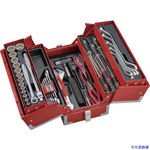 ■TONE 整備用工具セット ツールセット(メンテナンス用) レッド 間口433×奥行220×高さ240mm TSS4331(3256740) 31,174円